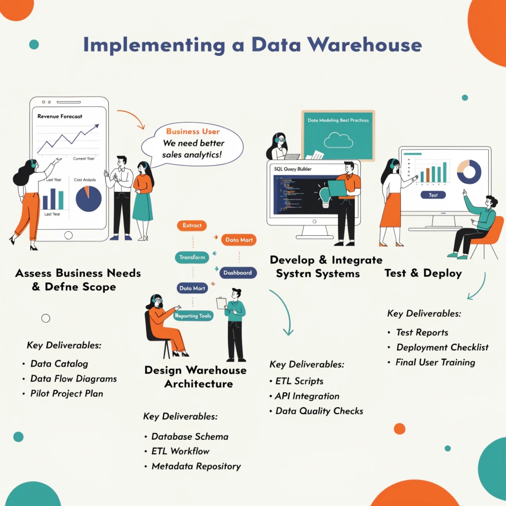 Data Warehouse Implementation: Step-by-Step Guide for Businesses 2 Data Warehouse Implementation